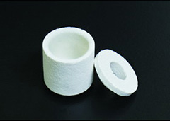 ceramic crucible for the analysis